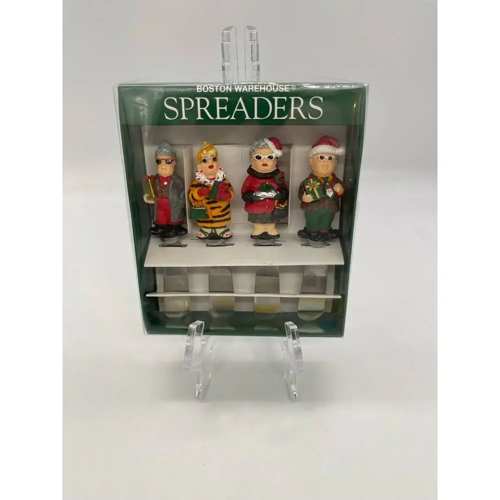 Boston Warehouse 1999 Christmas Couples Partiers Spreaders Holiday Charcuterie